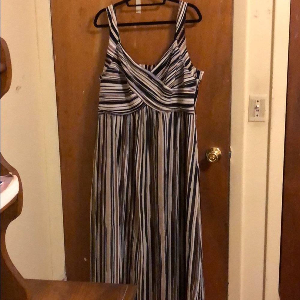 Dress Barn Plus Size Striped Maxi Dress